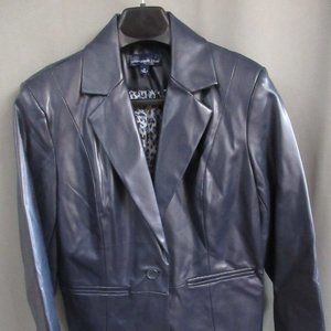 Susan Graver Faux leather jacket
